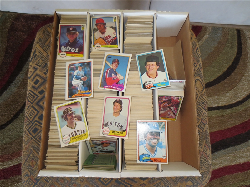 (2000+) 1980's Topps, Fleer, Donruss baseball cards  NO HOFers