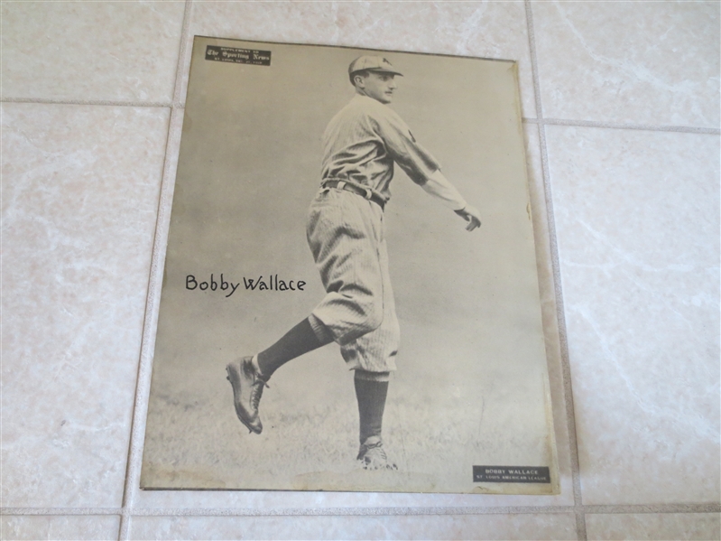 1930's-40's Bobby Wallace HOF Sporting News Supplement resembles 1911 M101-2 but are 14 x 11 from George Burke find