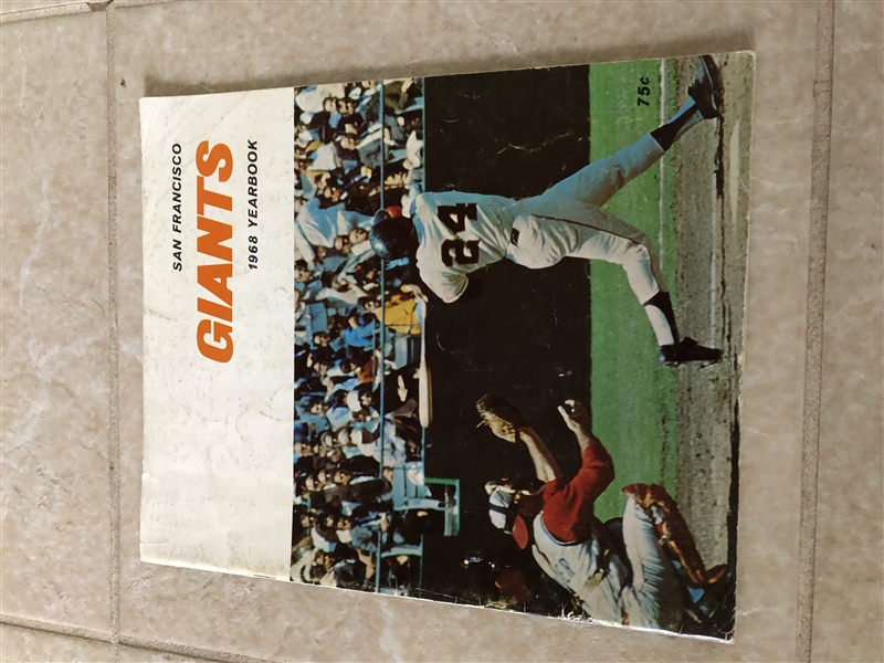 1968 San Francisco Giants yearbook Mays, McCovey, Marichal
