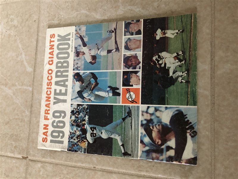1969 San Francisco Giants baseball yearbook Mays, McCovey, Marichal, Bobby Bonds
