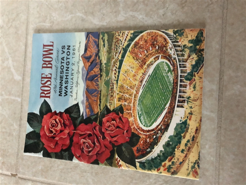 1961 Rose Bowl football program Minnesota vs. Washington Beautiful condition!