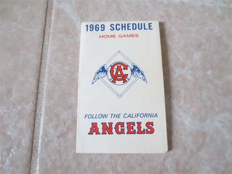 1969 California Angels baseball pocket schedule Master Charge United California Bank