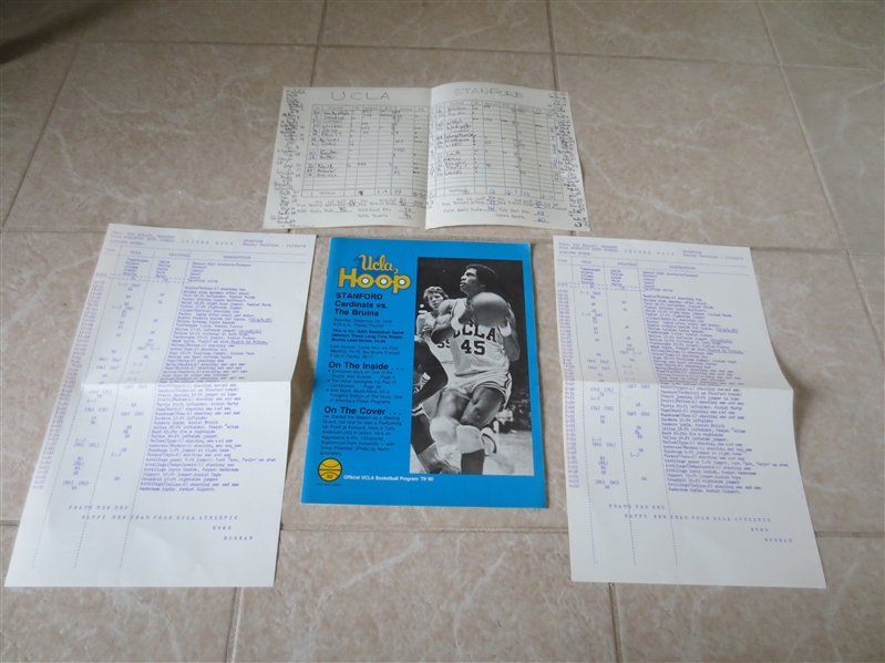 1979 Stanford Cardinals at UCLA Bruins basketball program with media notes