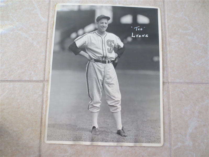 (2) 1930's-40's Luke Appling & Ted Lyons George Burke Chicago 14 x 11 photos HOF