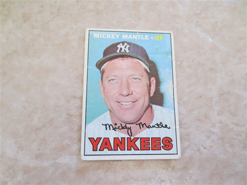 1967 Topps Mickey Mantle baseball card in affordable condition #150