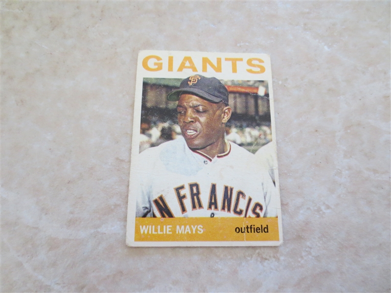 1964 Topps Willie Mays baseball card #150 in affordable condition