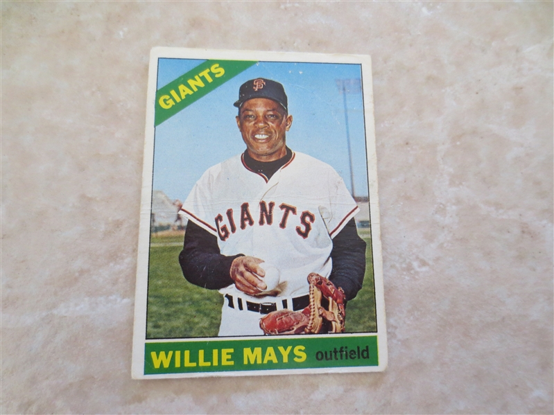 1966 Topps Willie Mays #1 baseball card in affordable condition