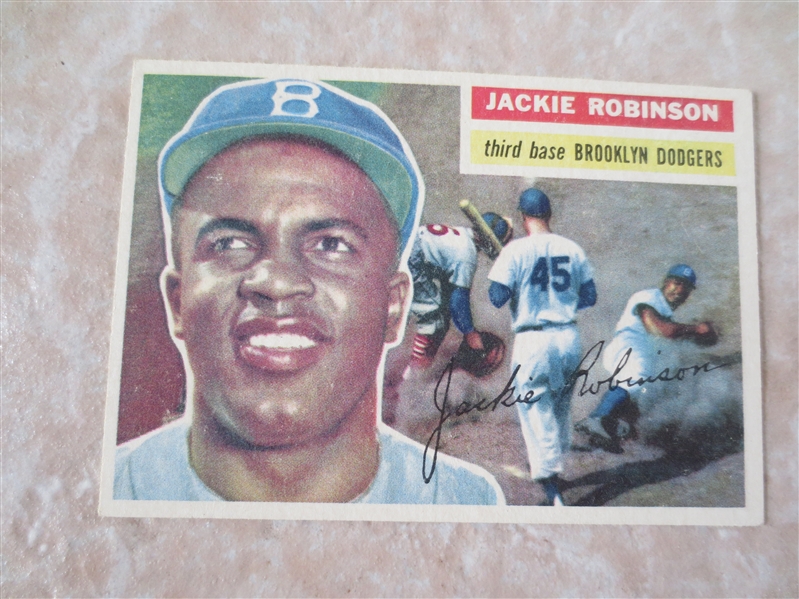 1956 Topps Jackie Robinson baseball card #30