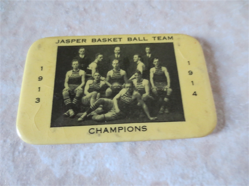 1913-14 Jasper Jewels Eastern League Champs Basketball Mirror RARE!