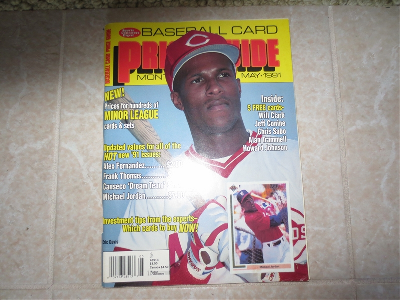 1991 Sports Collectors Digest Baseball Card Price Guide Monthly Magazine with card inserts