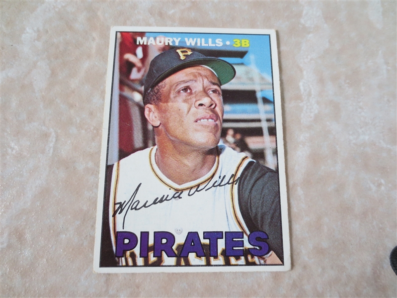 1967 Topps Maury Wills baseball card #570  Tough last series!