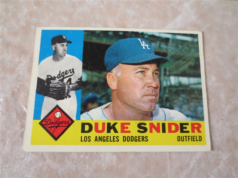 1960 Topps Duke Snider baseball card #493
