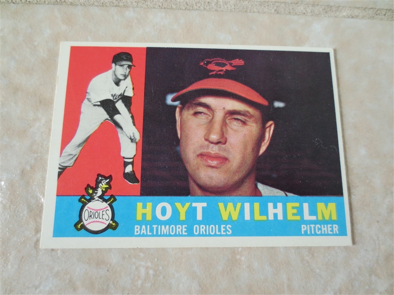 1960 Topps Hoyt Wilhelm baseball card #395 Very nice condition Hall of Famer