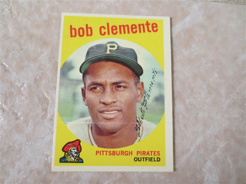 1959 Topps Bob Clemente baseball card #478  Sharp corners, nice color