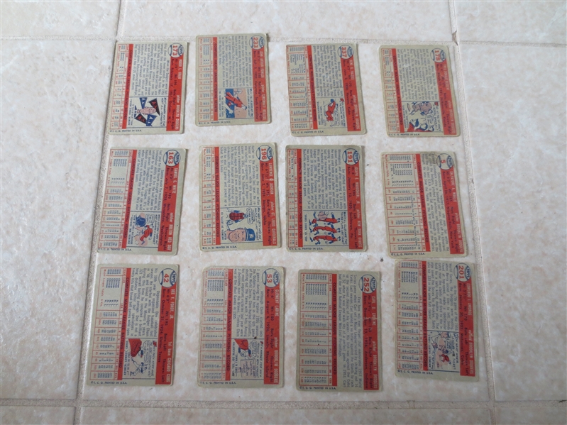 (12) 1957 Topps baseball cards that are mostly Brooklyn Dodgers