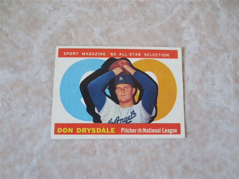 1960 Topps Don Drysdale Sport Magazine All Star baseball card #570  Very nice condition!