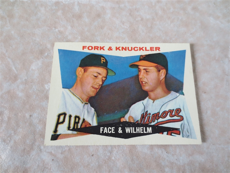 1960 Topps Fork & Knuckler baseball card #115 in very nice condition