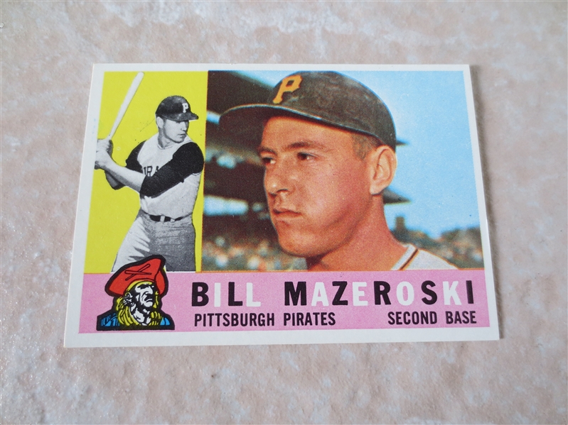 1960 Topps Bill Mazeroski baseball card #55 Hall of Famer  A Beauty!