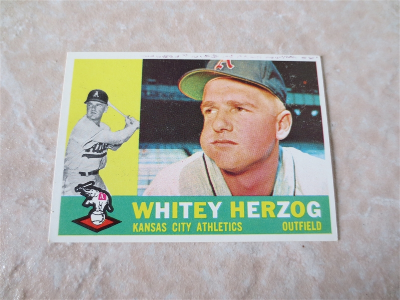 1960 Topps Whitey Herzog baseball card #92 Nice condition