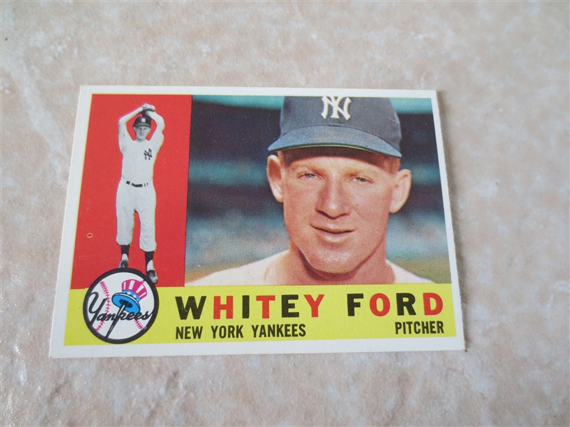 1960 Topps Whitey Ford #35 baseball card Hall of Famer  A beauty!