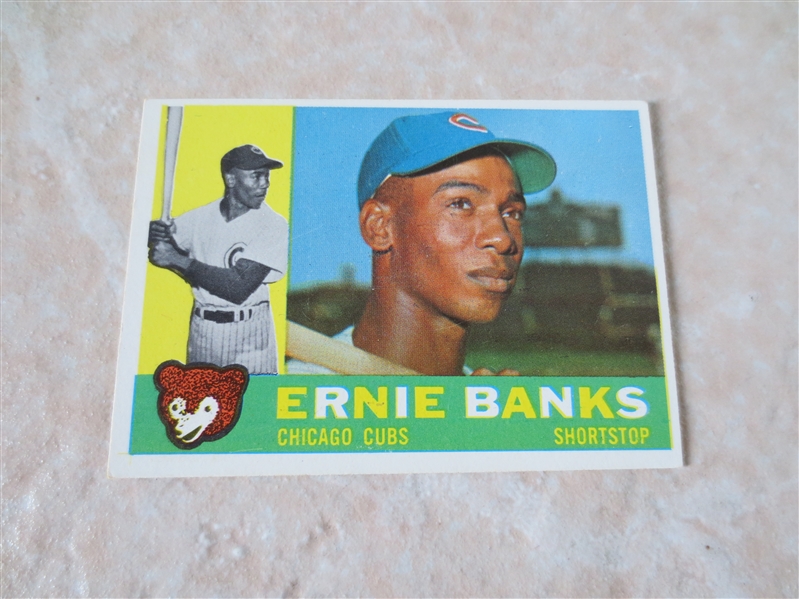1960 Topps Ernie Banks baseball card #10 Hall of Famer   2