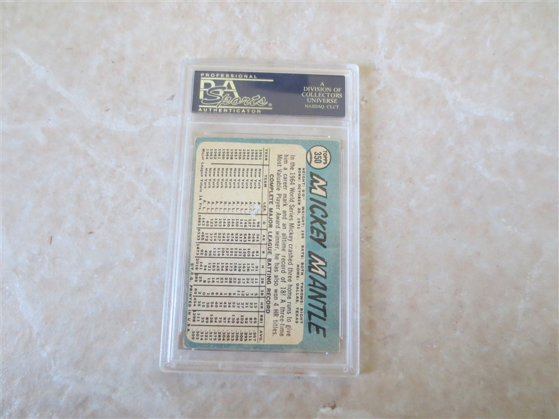 1965 Topps Mickey Mantle #350 PSA 3 vg baseball card 