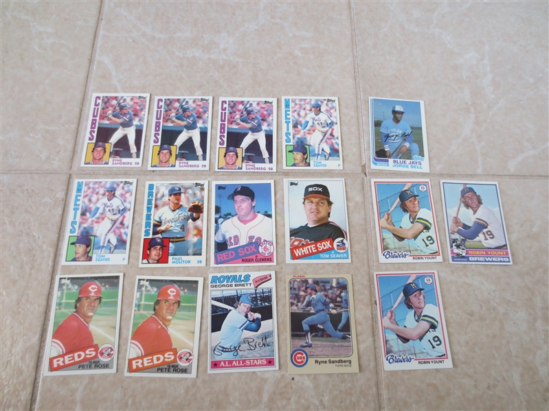 (16) 1970's and 1980's Hall of Famer baseball cards   Take a look!