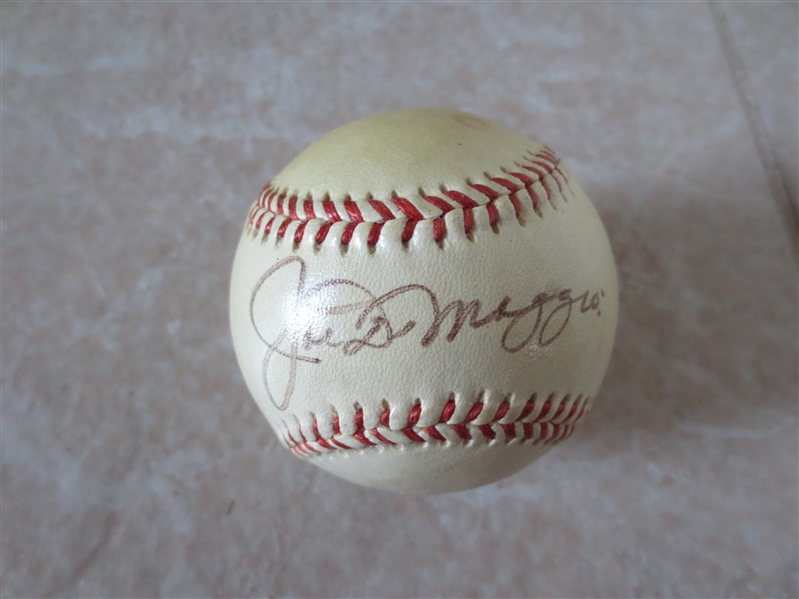 Autographed Joe DiMaggio baseball 