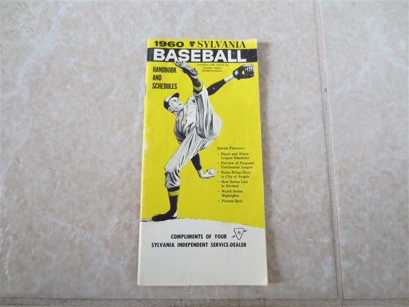 1960 Sylvania Baseball Handbook and Schedules