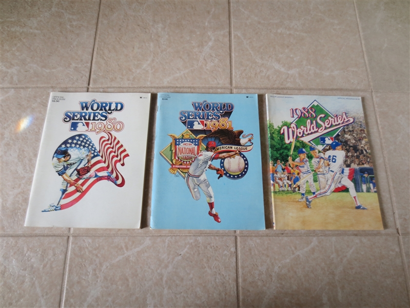 (5) Assorted World Series, NLCS, and a baseball yearbook/program