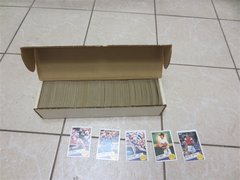 1985 Topps baseball card complete set MINUS McGwire rookie