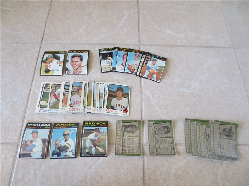 (12) 1971 Topps Last Series baseball cards plus (64) 1971, 73 Topps commons