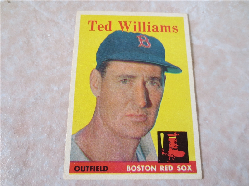 1958 Topps Ted Williams baseball card #1 in very nice condition!