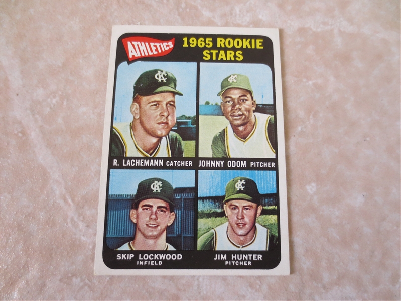 1965 Topps Jim Hunter rookie baseball card #526 in beautiful condition!