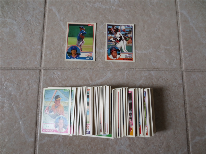 (120) 1983 Topps Traded Baseball cards including Tom Seaver and Julio Franco
