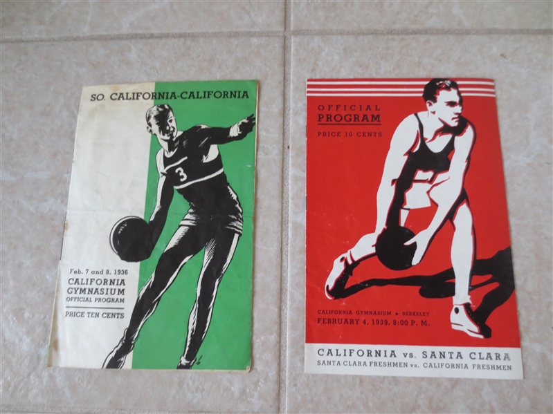 1936, 39 University of California Berkeley basketball programs EARLY!