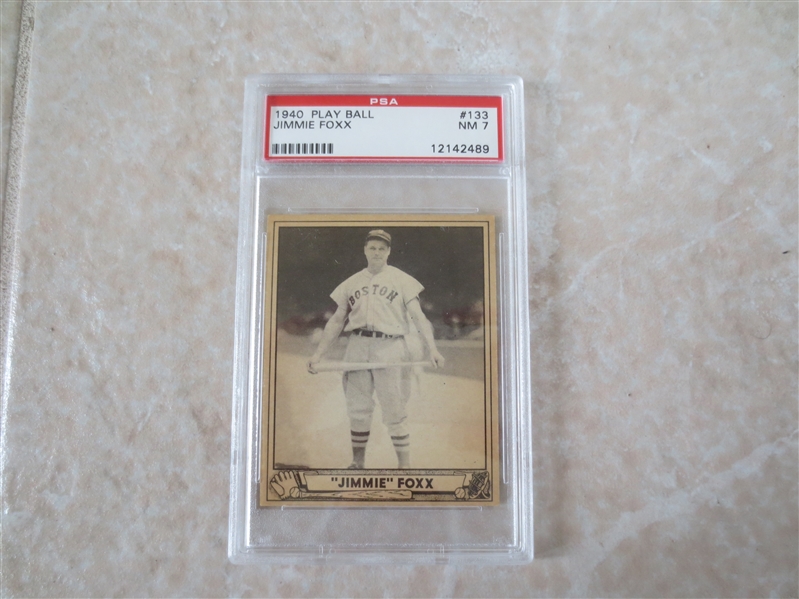 1940 Play Ball Jimmie Foxx PSA 7 near mint baseball card #133