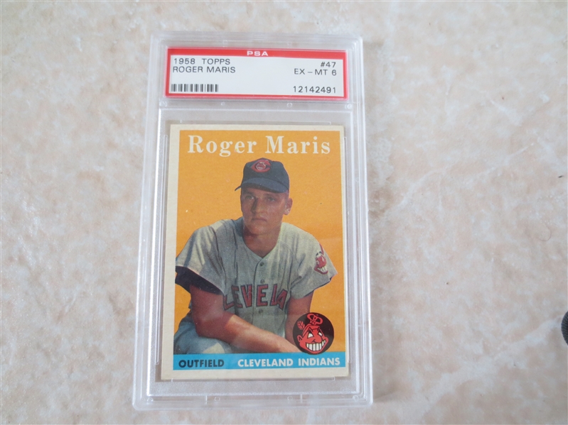 1958 Topps Roger Maris PSA 6 ex-mt rookie baseball card #47