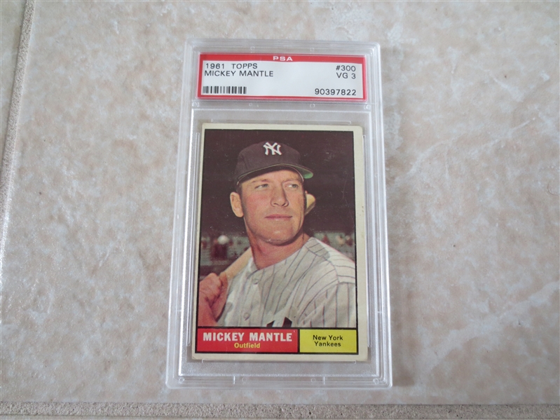 1961 Topps Mickey Mantle PSA 3 vg baseball card #300  affordable