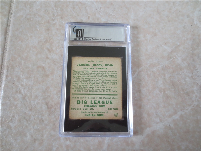1933 Goudey Dizzy Dean GAI 2.5 g-vg baseball card #223