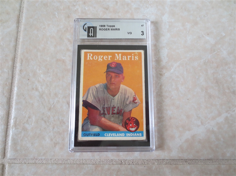 1958 Topps Roger Maris GAI 3 vg rookie baseball card #47