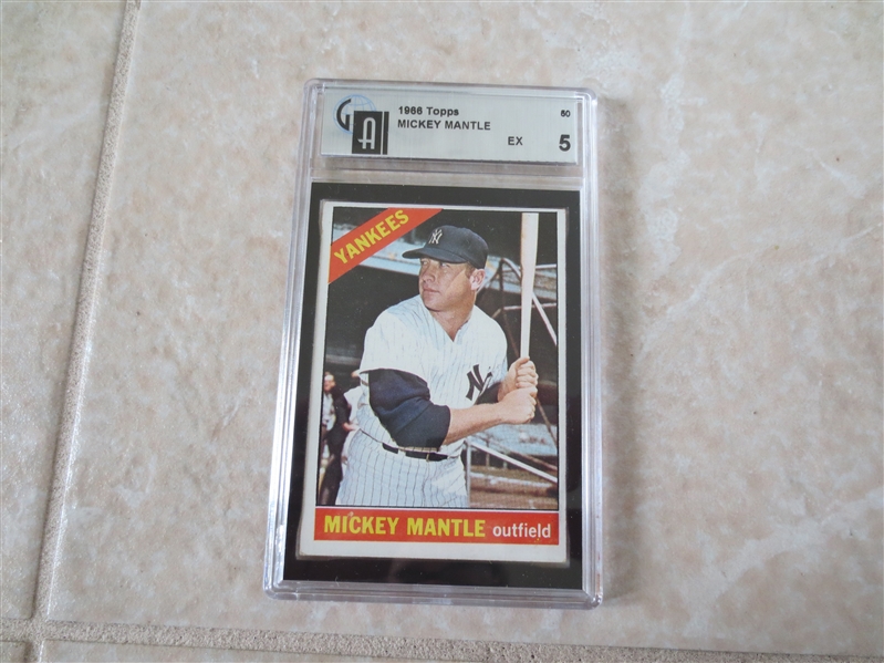 1966 Topps Mickey Mantle GAI 5 excellent baseball card #50