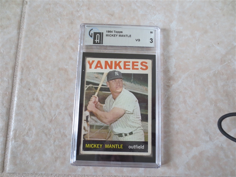 1964 Topps Mickey Mantle GAI 3 vg baseball card #50 affordable