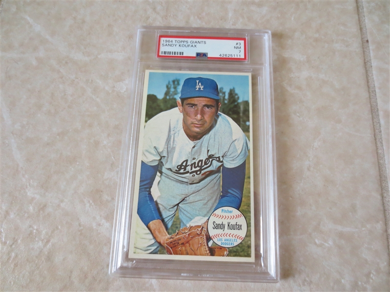 1964 Topps Giant Sandy Koufax PSA 7 near mint baseball card #3