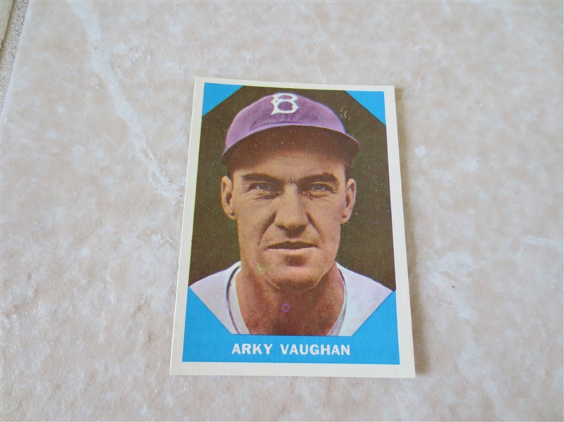 1960 Fleer Greats Arky Vaughan baseball card #11