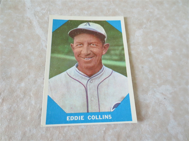 1960 Fleer Greats Eddie Collins baseball card #20 in very nice condition