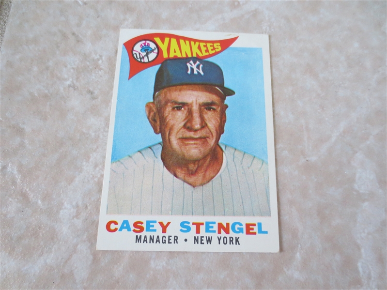 1960 Topps Casey Stengel baseball card #227 in nice condition