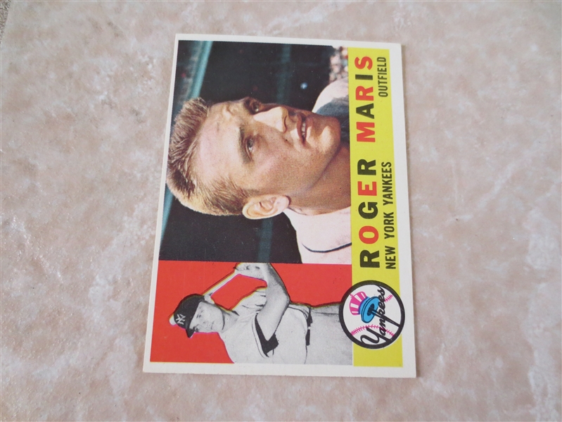 1960 Topps Roger Maris baseball card #377 in very nice condition!