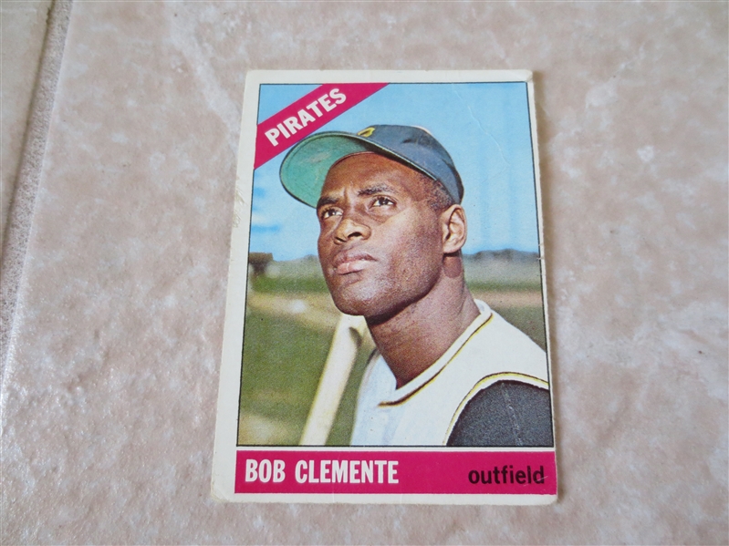 1966 Topps Bob Clemente baseball card #300 in affordable condition