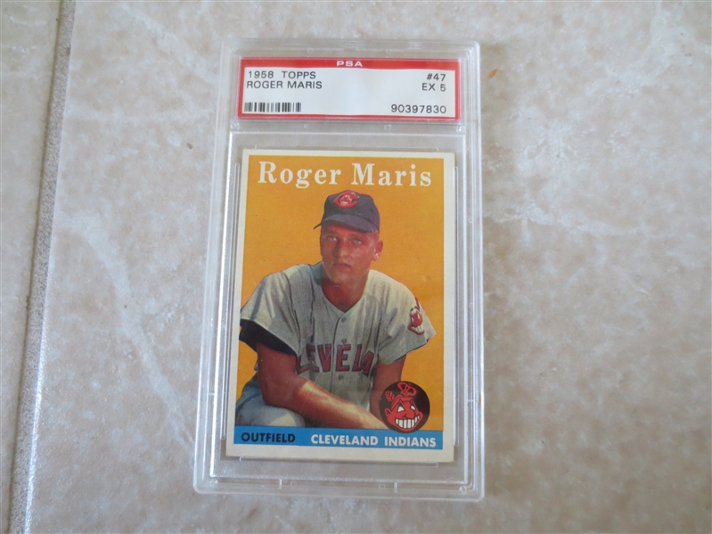 1958 Topps Roger Maris rookie PSA 5 ex baseball card #47